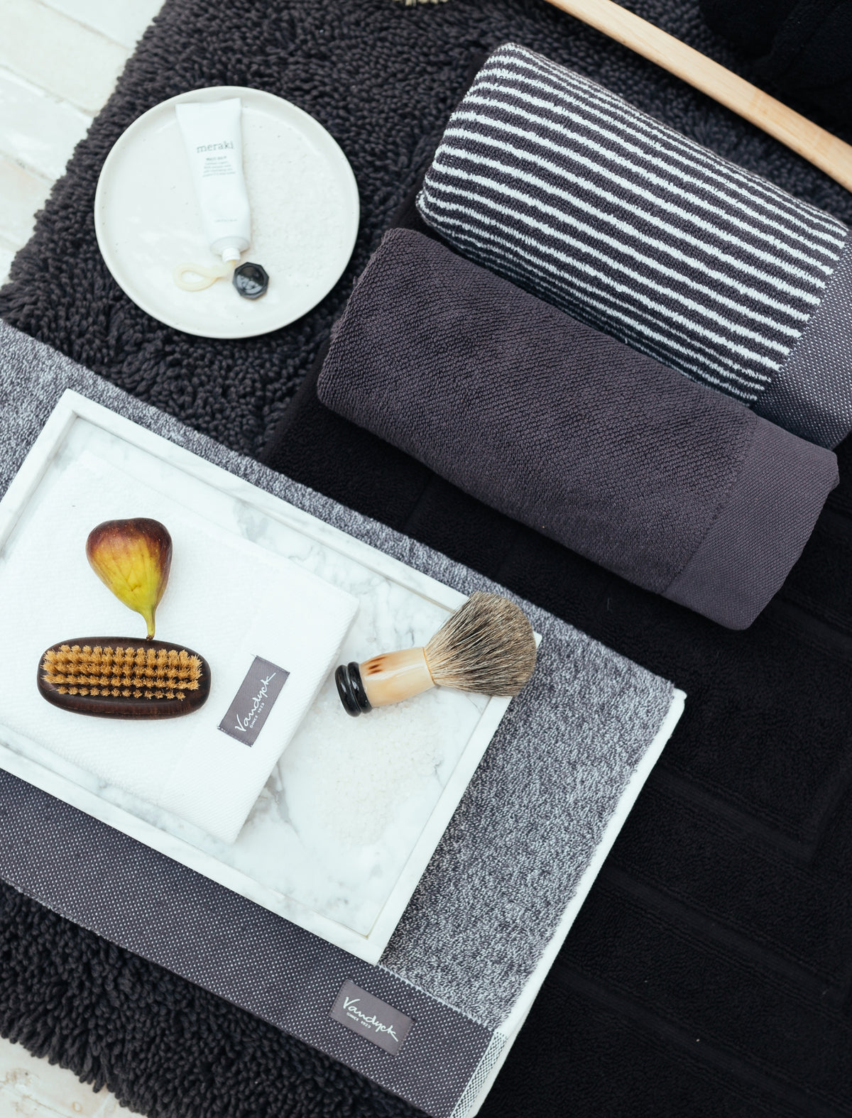 HOME UNI badlaken | off black