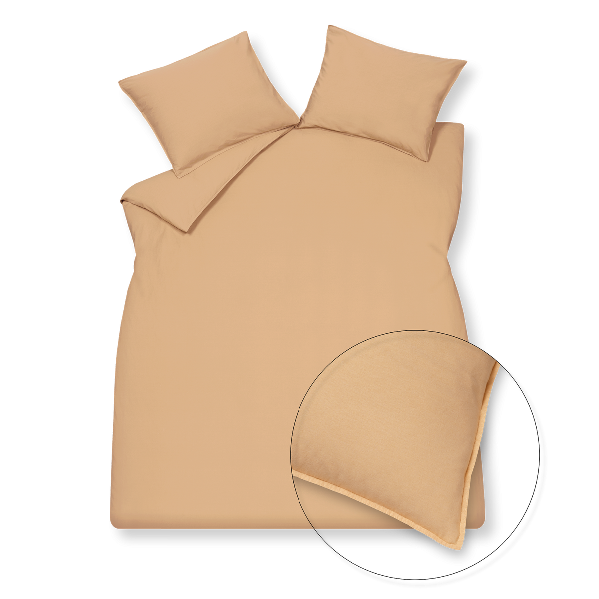 WASHED COTTON dekbedovertrek XL | apricot blush