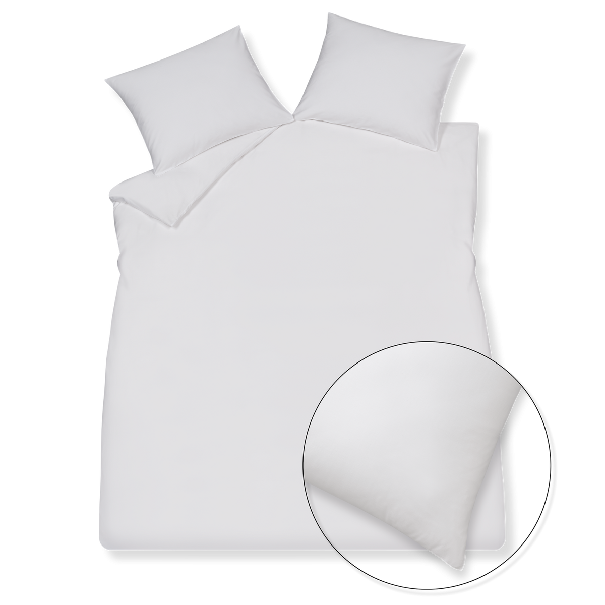 SATIN LUXE XL dekbedovertrekset | white