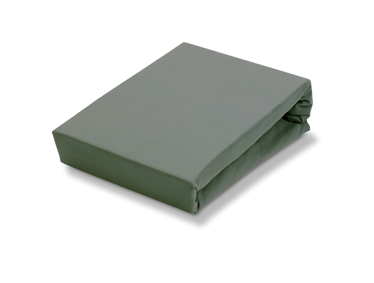 JERSEY SUPREME split-topper hoeslaken | sage green