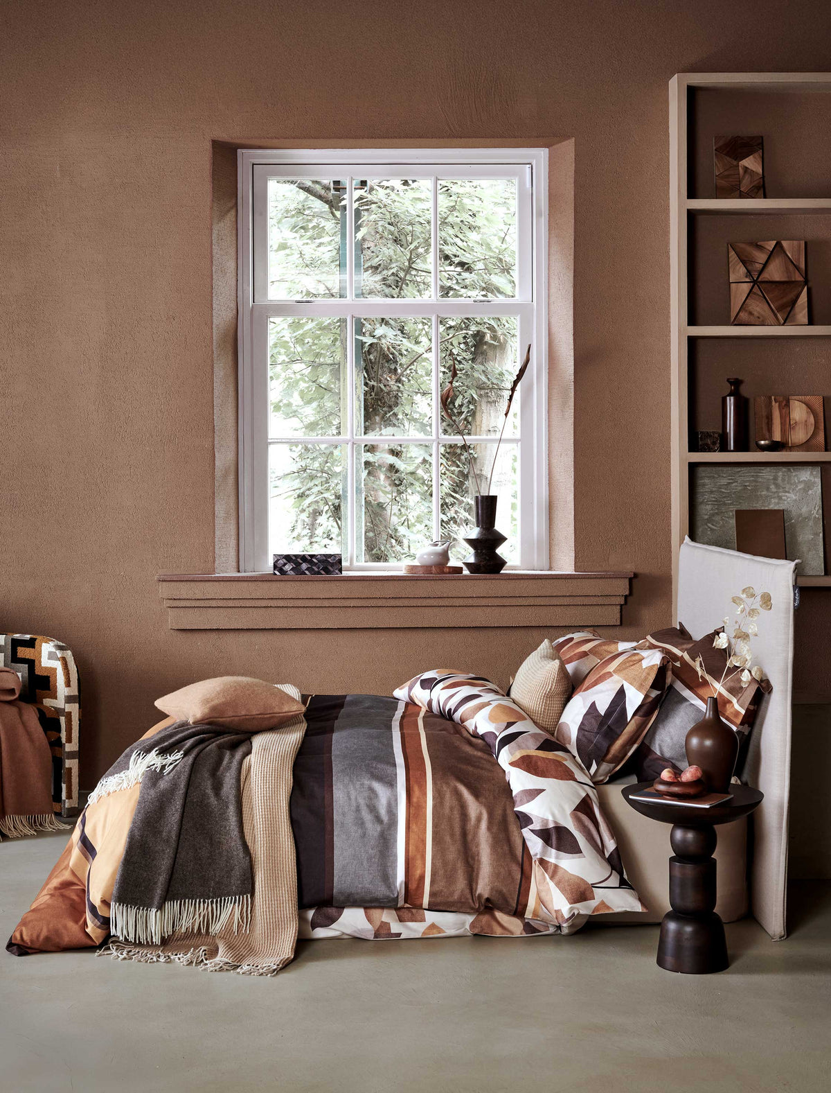 AUTUMN FERN dekbedovertrekset | taupe