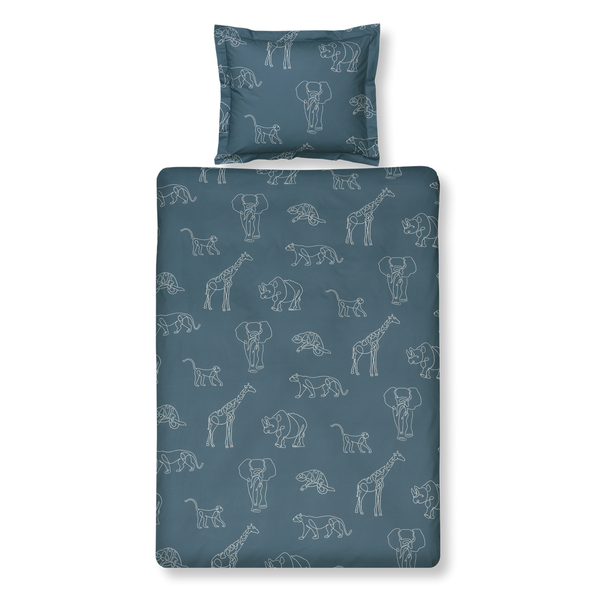 SAFARI KIDS dekbedovertrek | vintage blue