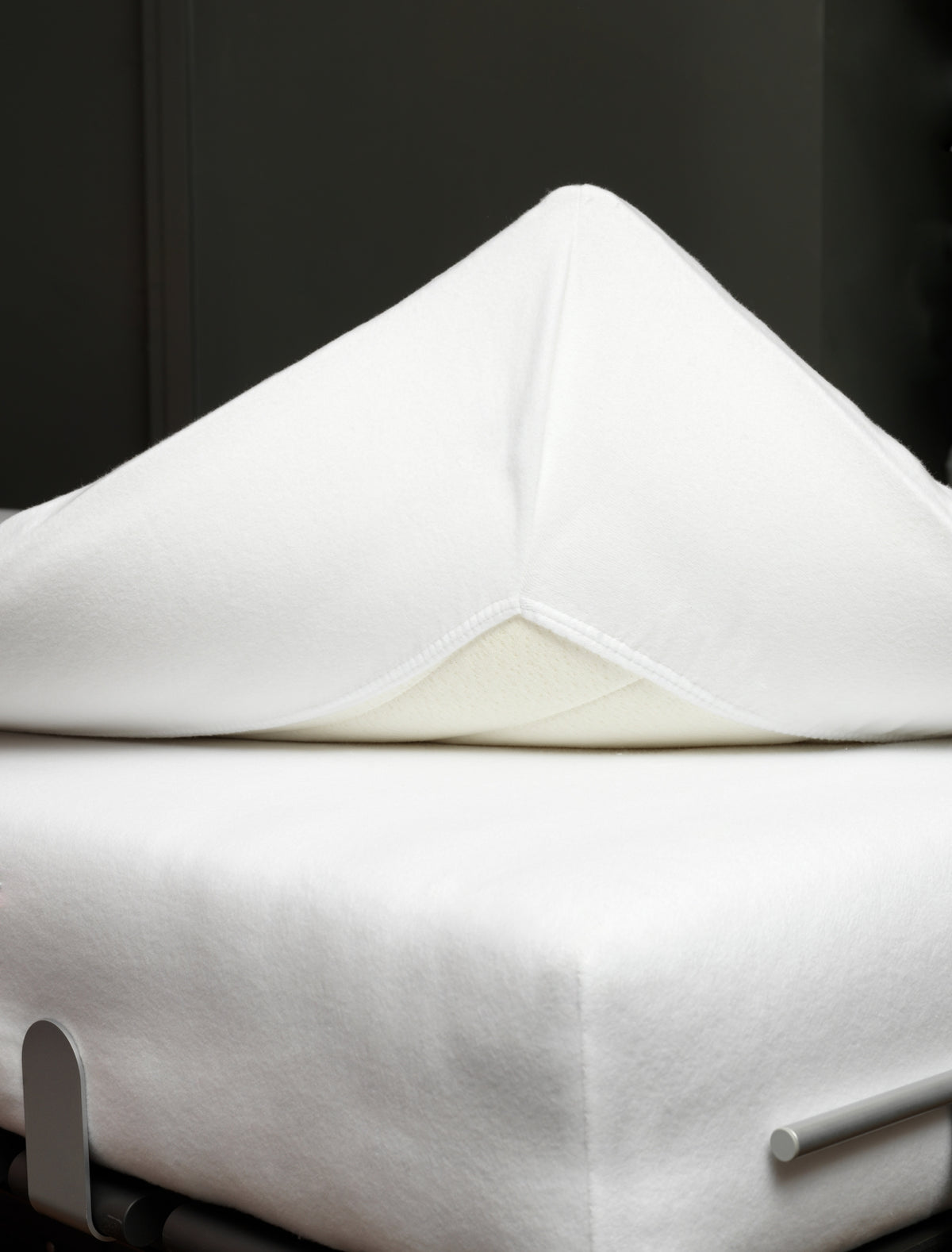 MOLTON STRETCH GOTS matrasbeschermer voor topper | white