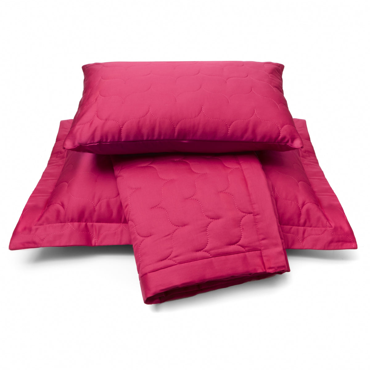 SATIN BEDSPREAD | raspberry