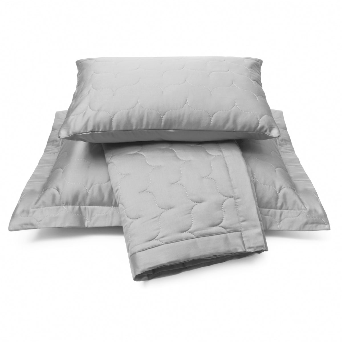 SATIN BEDSPREAD | steelgrey